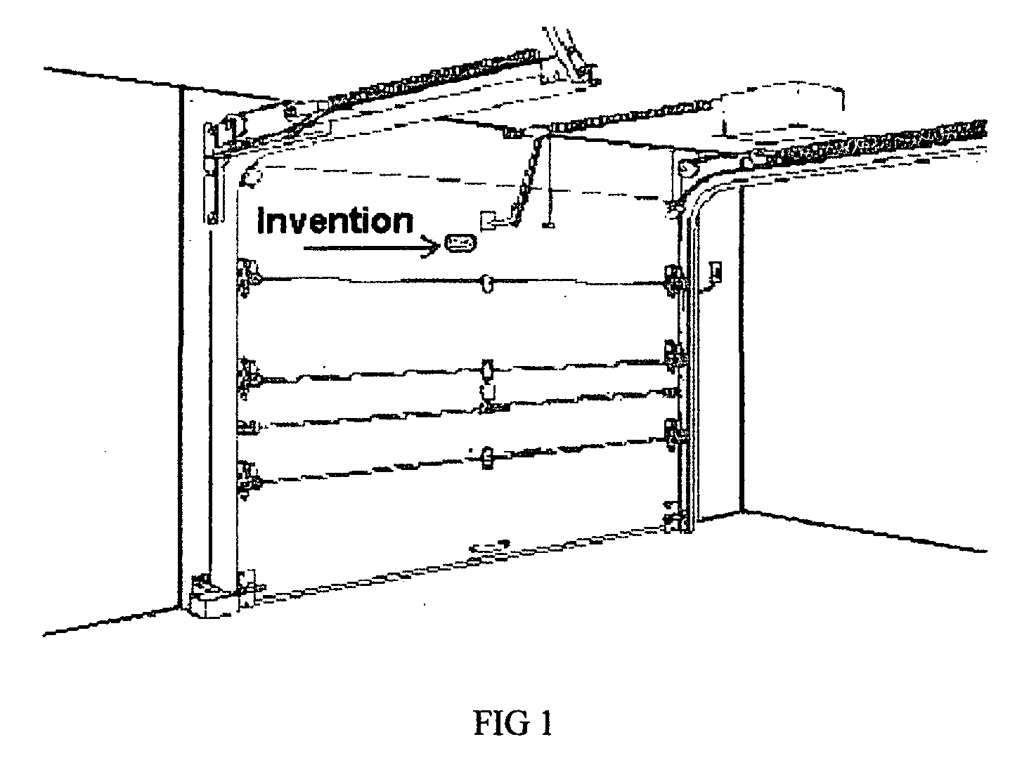 Automatic garage door closing device