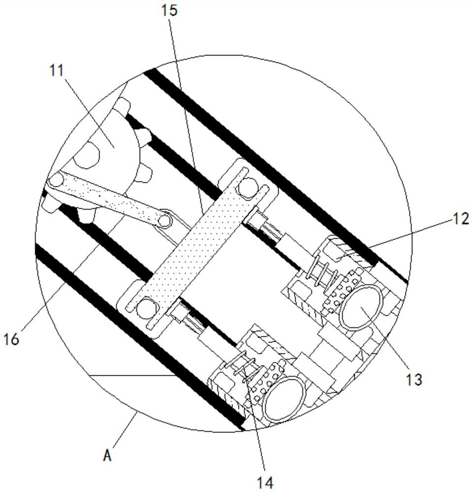 Glass reinforced plastic pipe machining and positioning device with reinforced limiting effect