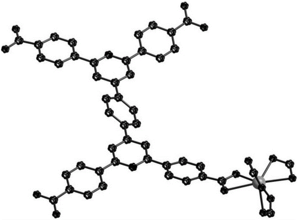 Metal-organic framework of In and preparation method thereof, and application of metal-organic framework of In to dye adsorption