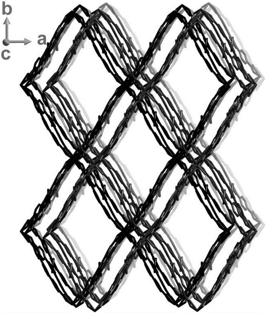 Metal-organic framework of In and preparation method thereof, and application of metal-organic framework of In to dye adsorption