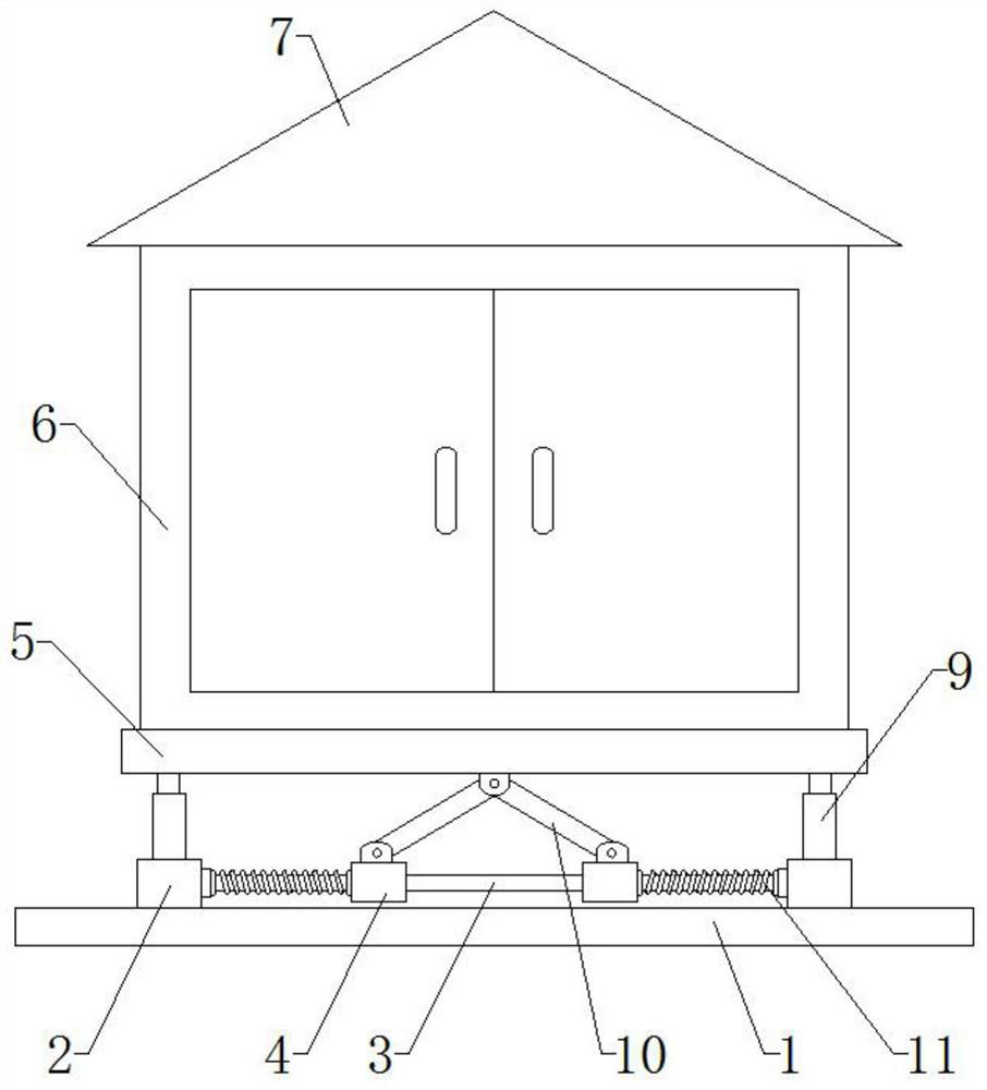 Buffering structure of earthquake-avoiding safety cabin