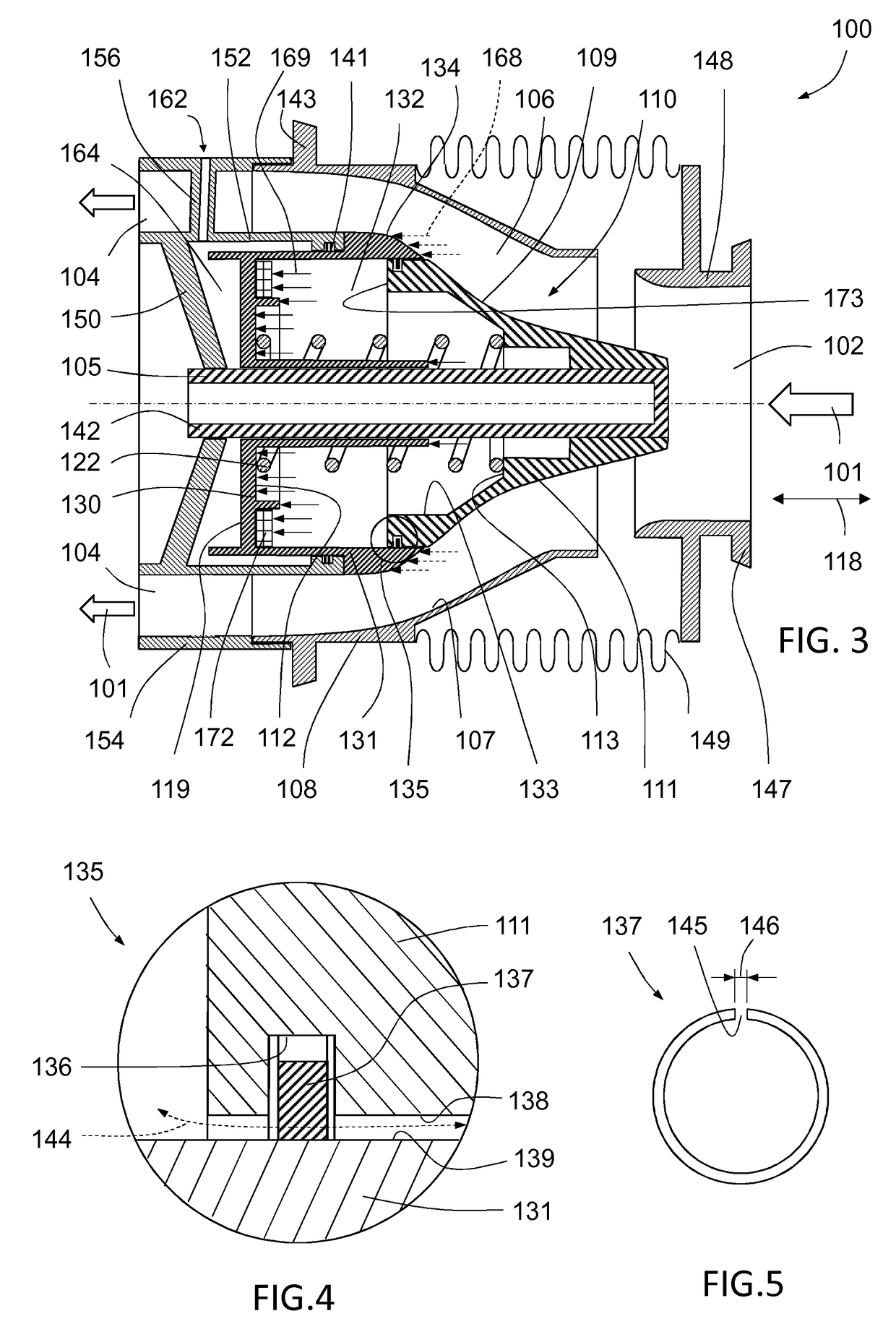 An exhaust gas pressure regulator for a combustion engine