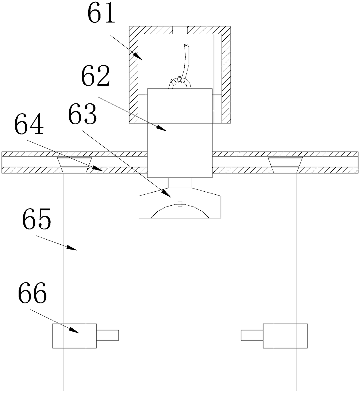 Vertical single-stage fire-fighting pump transferring device based on end socket magnetic adsorption