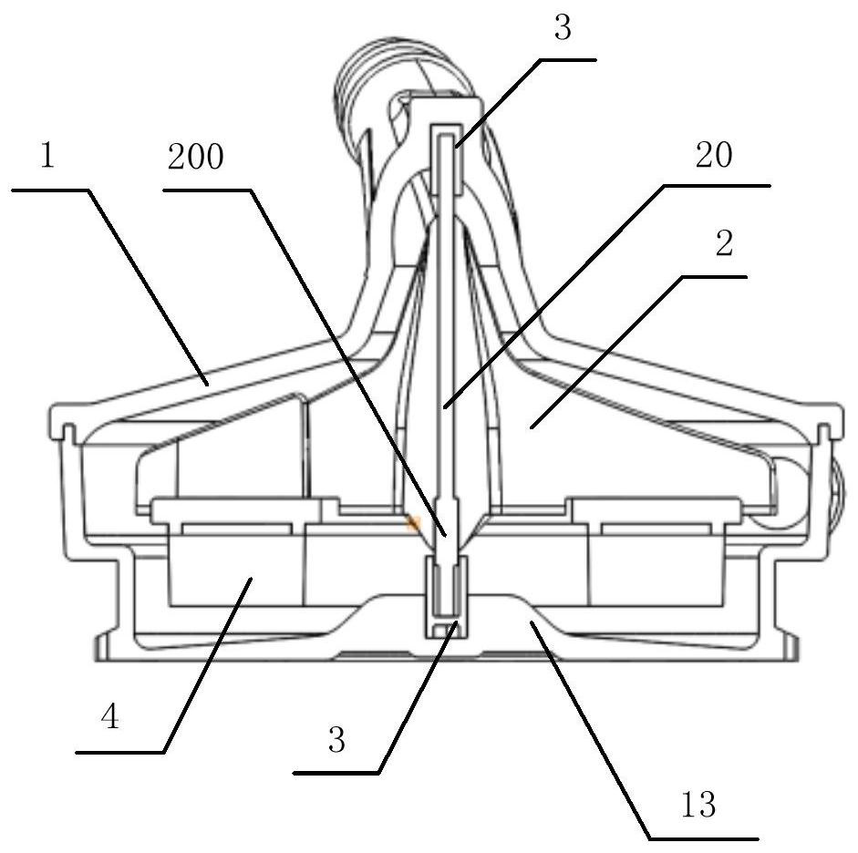 Medical centrifugal pump head