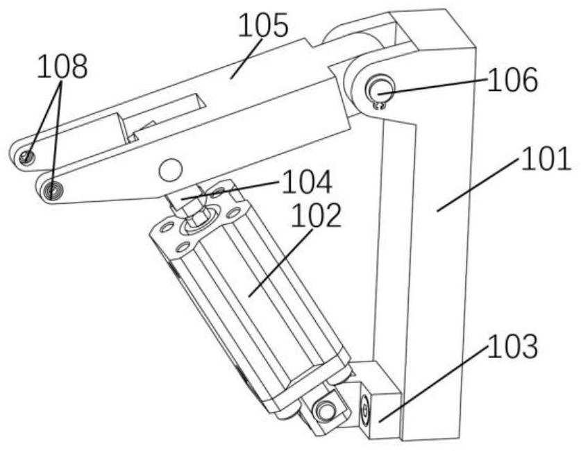 A follow-up tracking device for a camshaft magnetic flux leakage probe