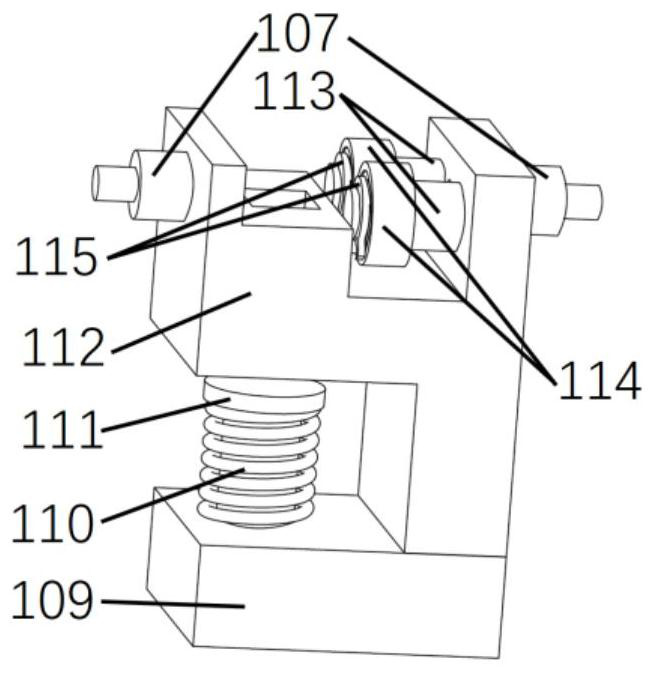 A follow-up tracking device for a camshaft magnetic flux leakage probe