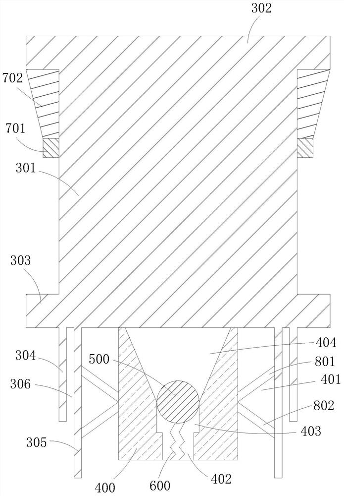 Vibration device for relieving blockage of pouring guide pipe