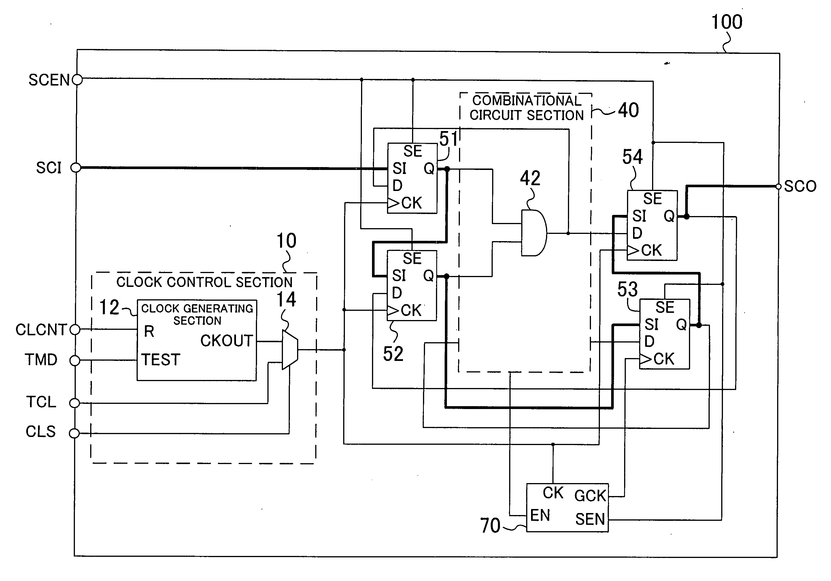 Semiconductor integrated circuit, and designing method and testing method thereof