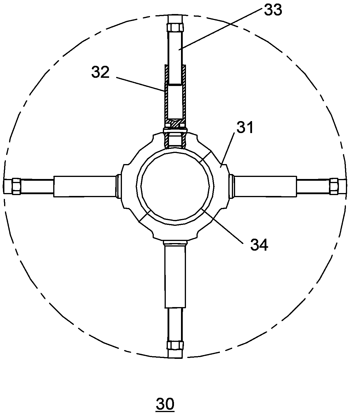 Device for online repairing of large reduction gearbox bearing hole abrasion and method thereof