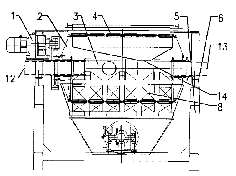 Permanent-magnet cylindrical cage type high-gradient magnetic separator with high processing capacity