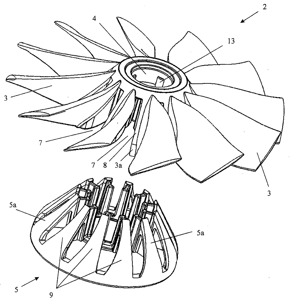 Propellers for pulsed airflow generators especially for portable hair dryers