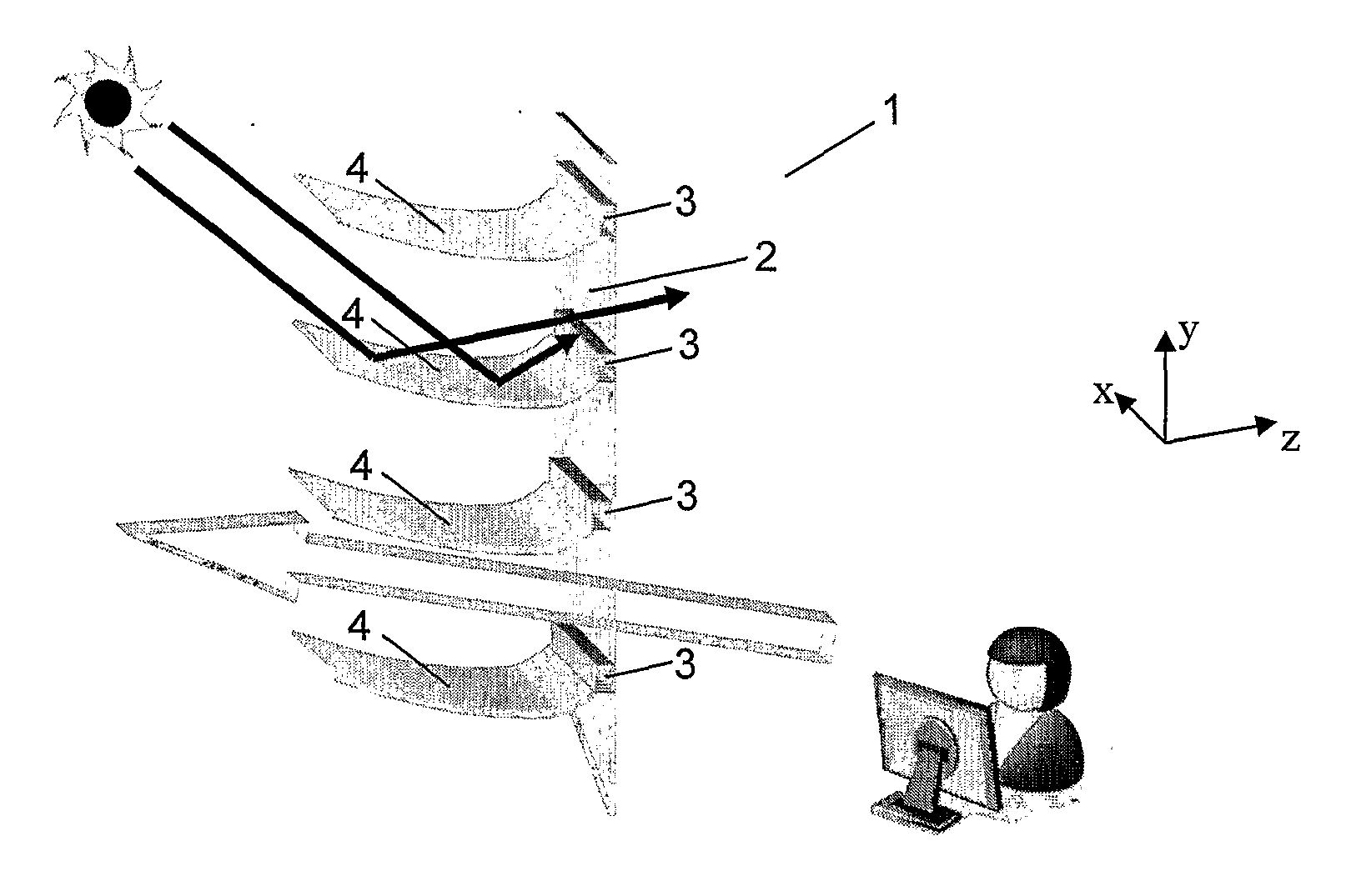 Fenestration system with solar cells