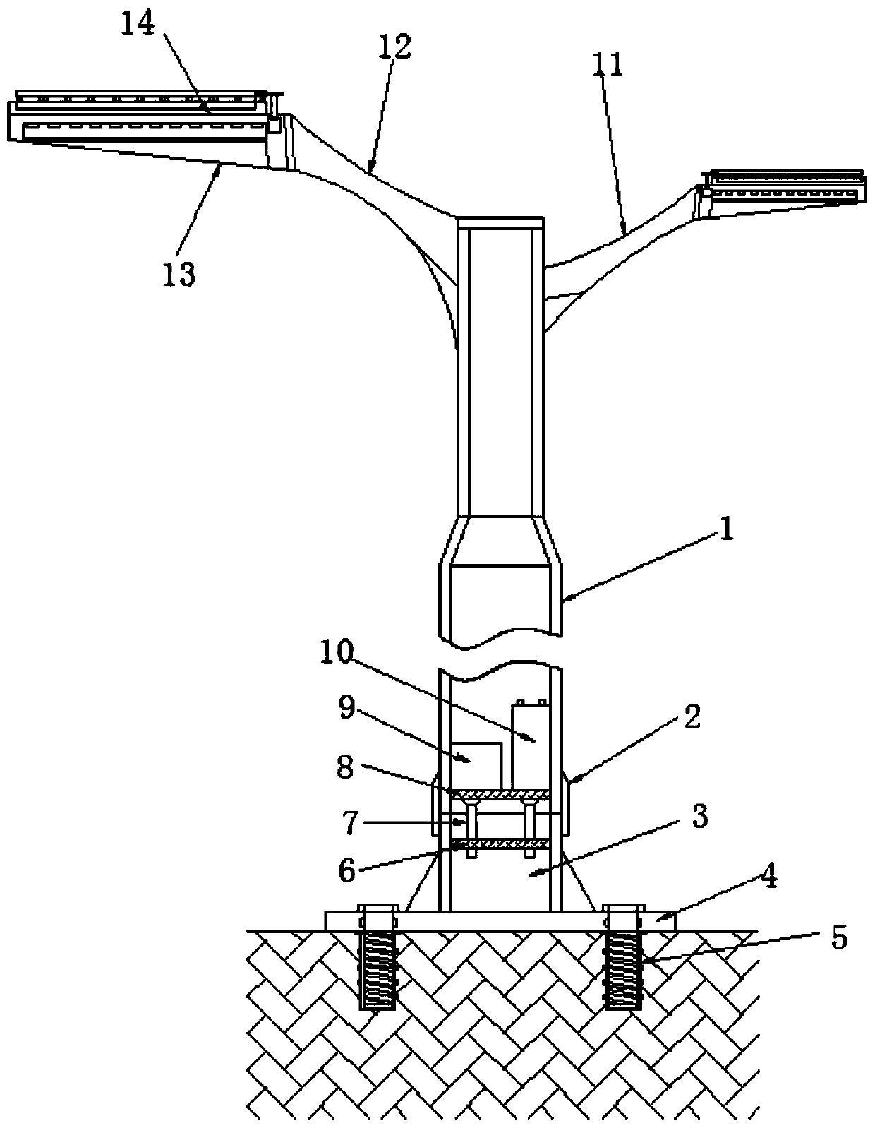 Convenient-to-install street lamp based on new energy sources