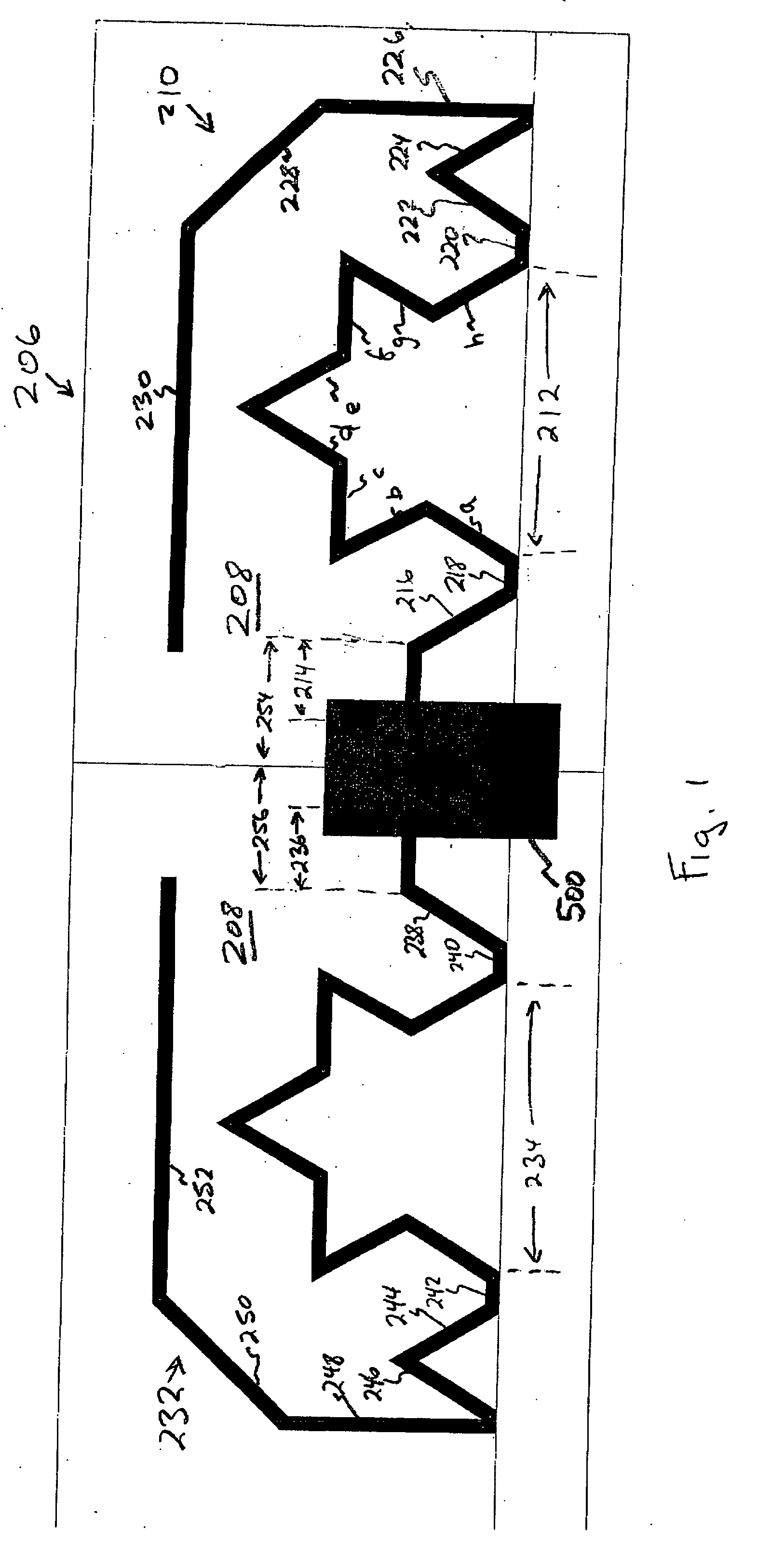 Wireless communications device pseudo-fractal antenna