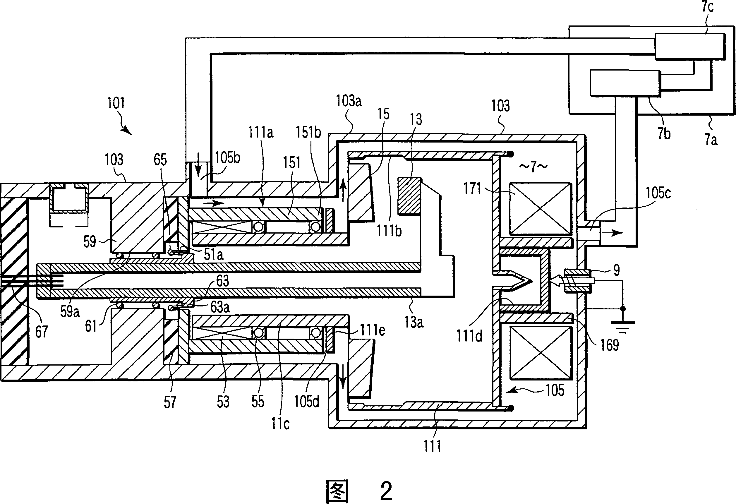 Rotating anode x-ray tube assembly