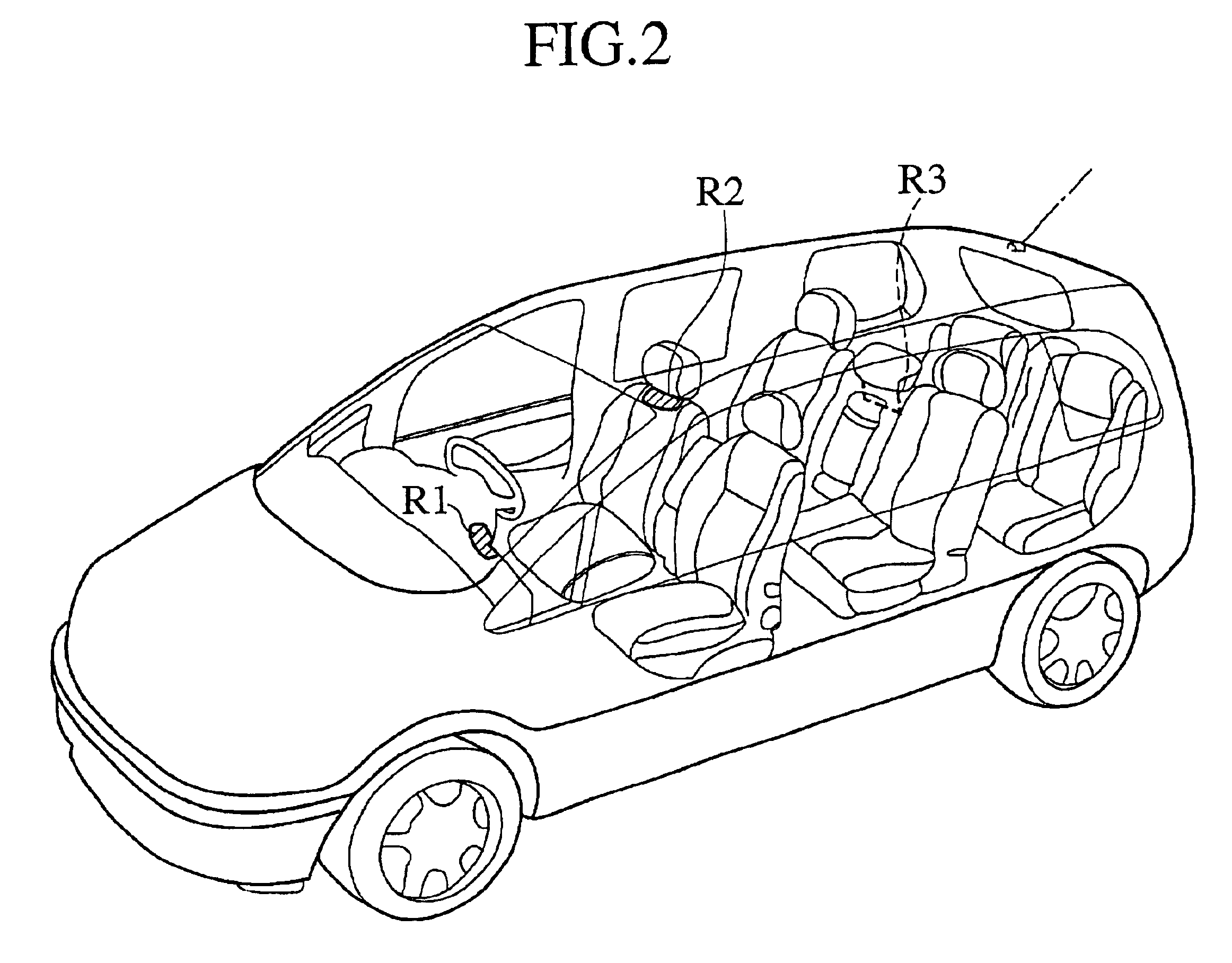 Vehicle compartment radio LAN system