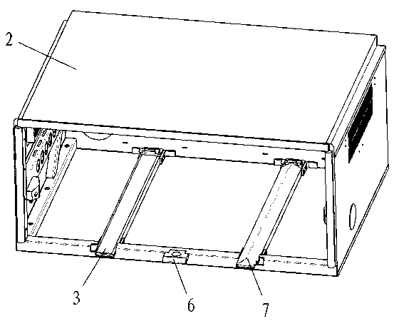 Locating pin type battery box quick-changing system of new energy vehicle