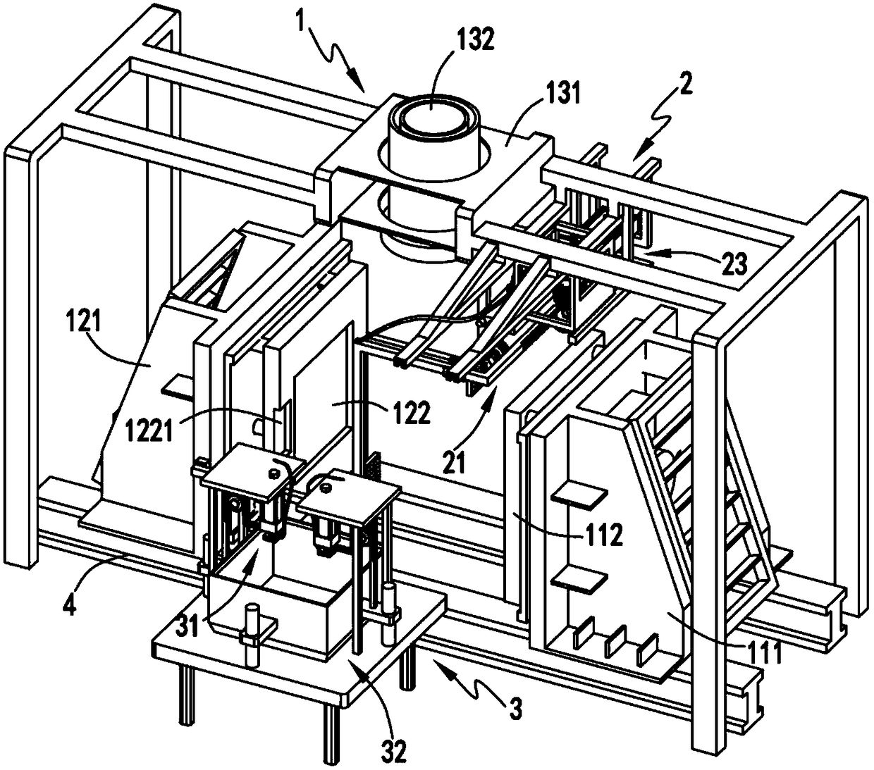 Automatic demolding and trimming PP plastic part forming equipment and process