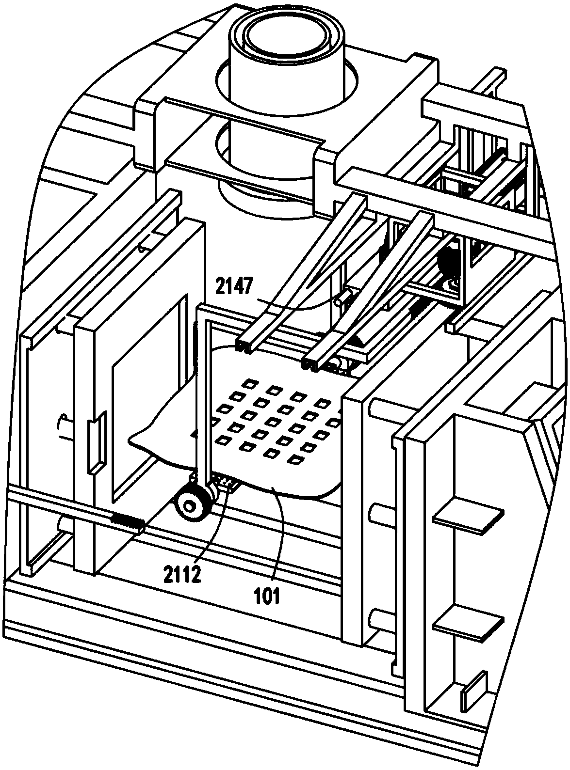 Automatic demolding and trimming PP plastic part forming equipment and process