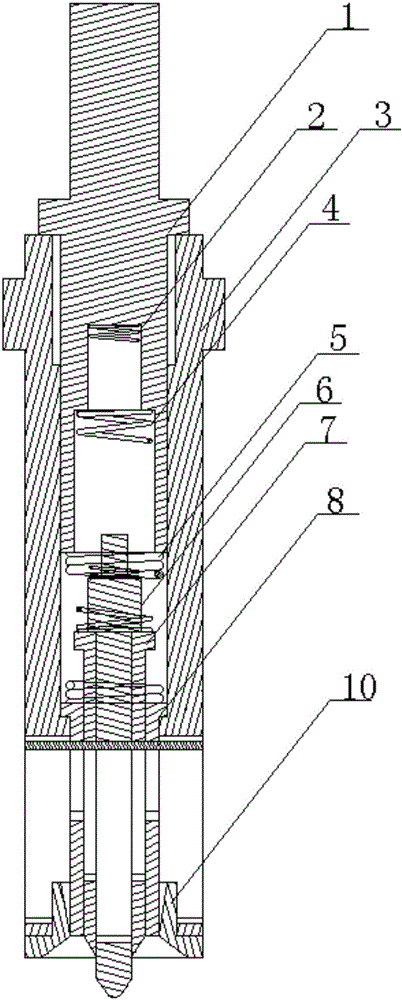 Valve collet pressure head