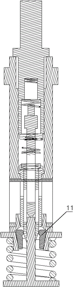 Valve collet pressure head