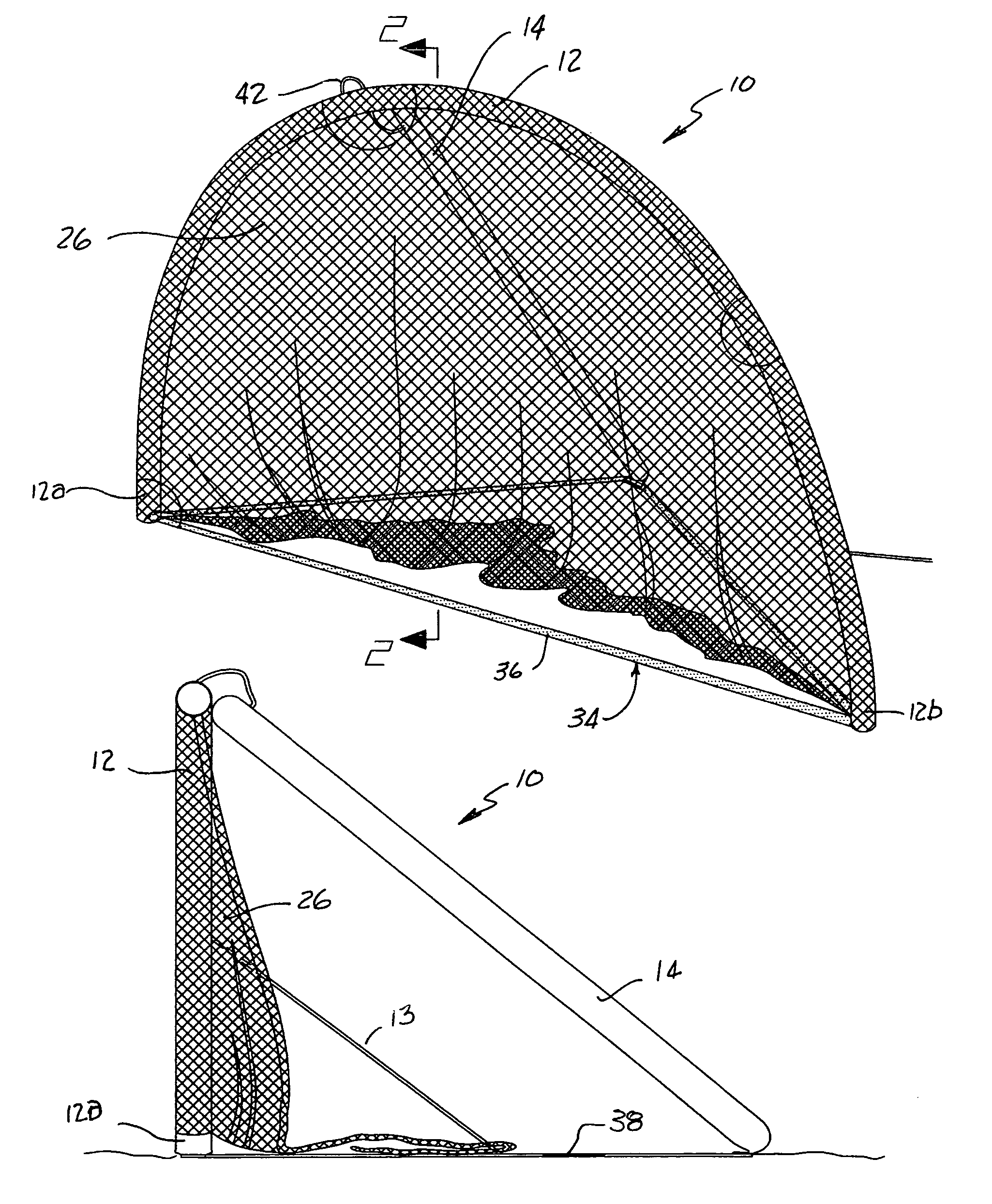 Inflatable sport ball arresting structure