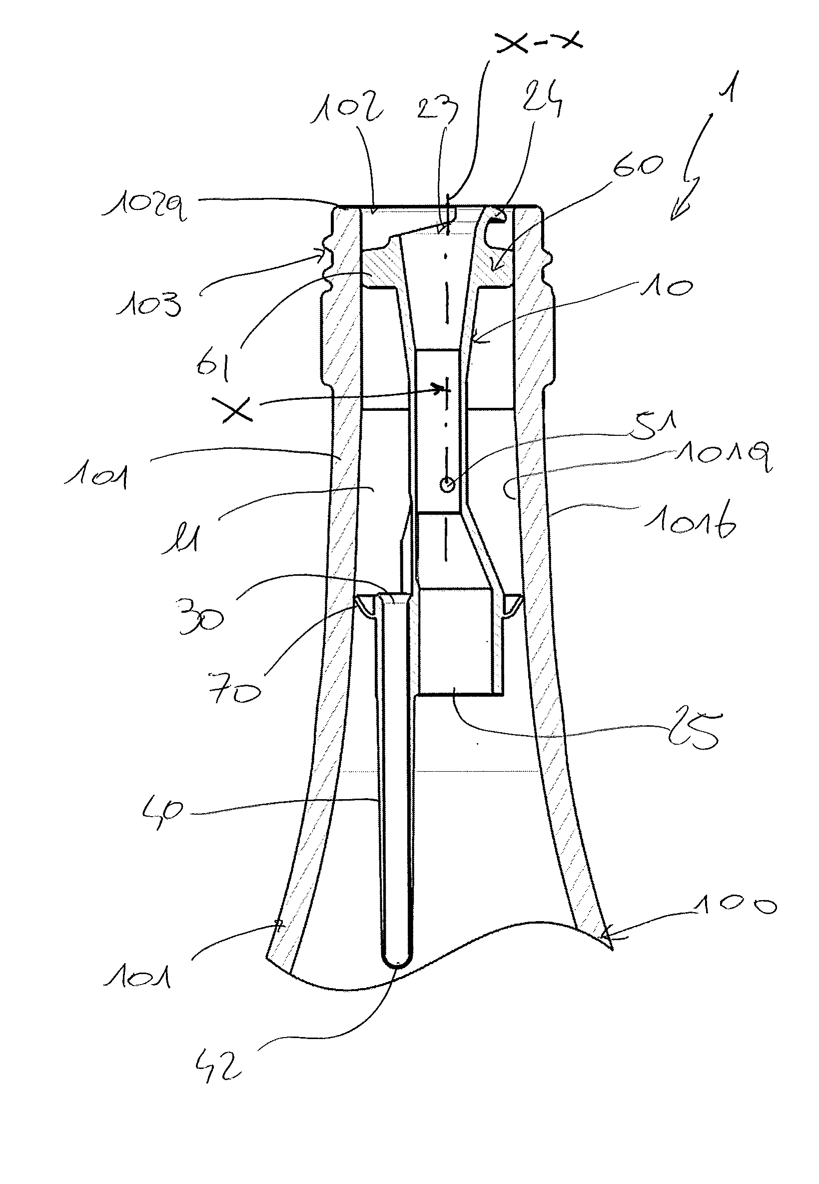 Aerator and container-aerator assembly