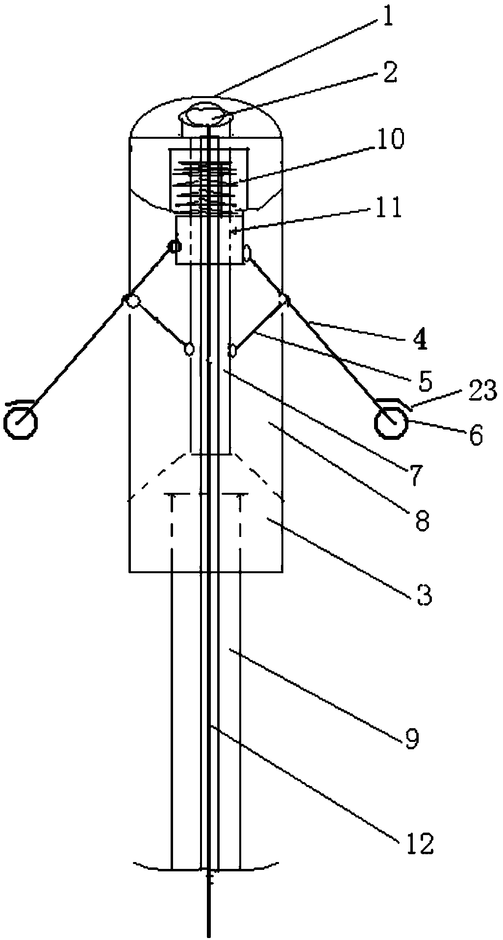 Borehole peering detection method with precise positioning function, and borehole peering propelling device thereof