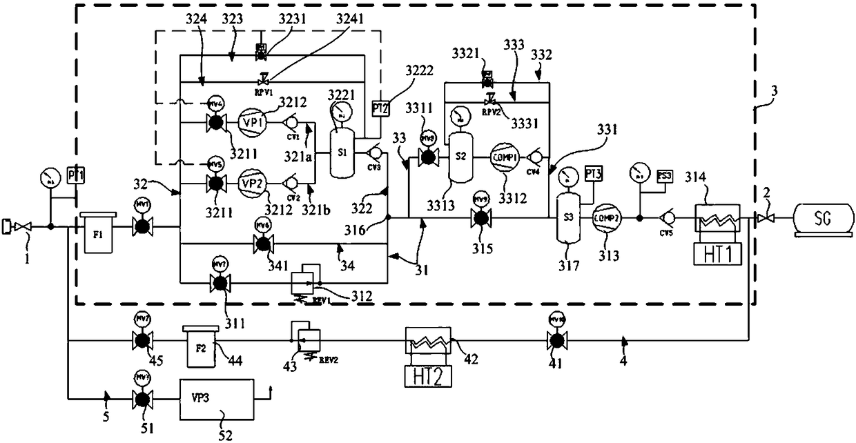 Insulating gas treatment device and control method thereof