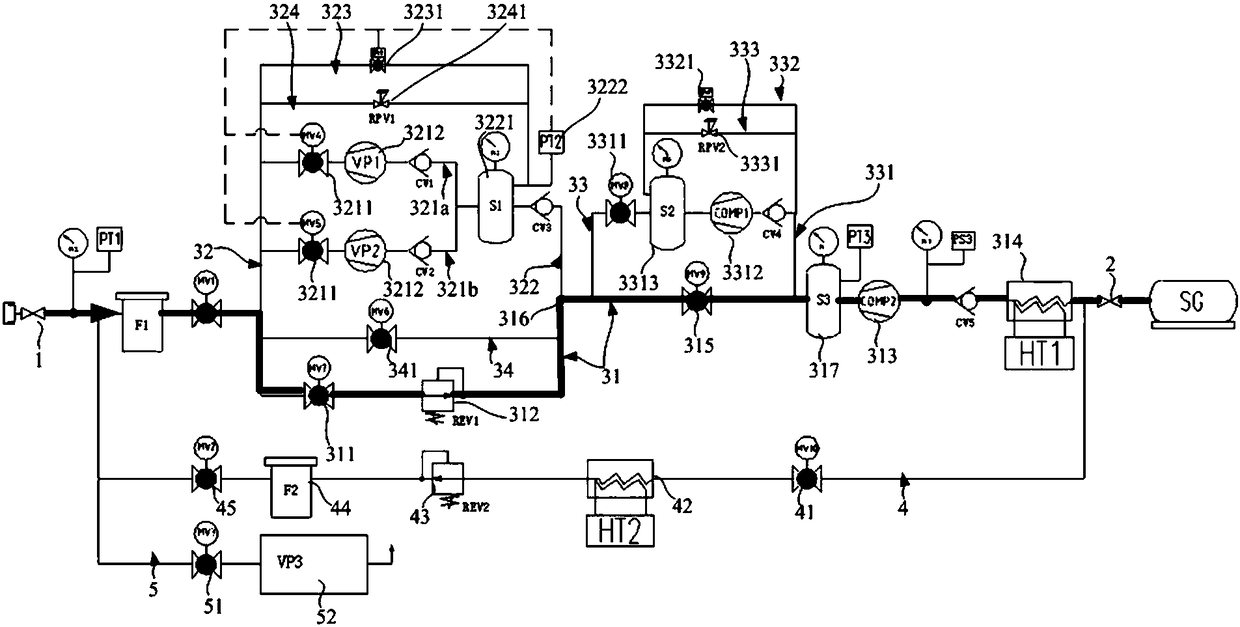 Insulating gas treatment device and control method thereof