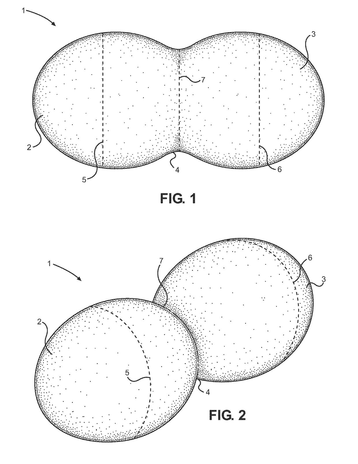 Support Material Having an Hourglass Shape