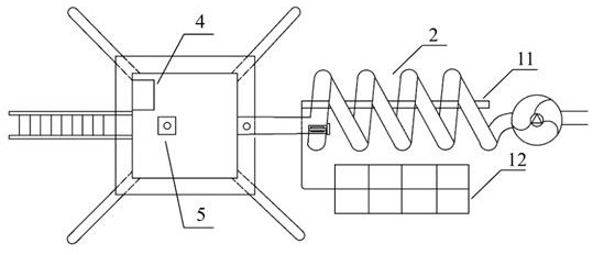 Spiral piezoelectric electro-catalysis sewage treatment device and treatment method