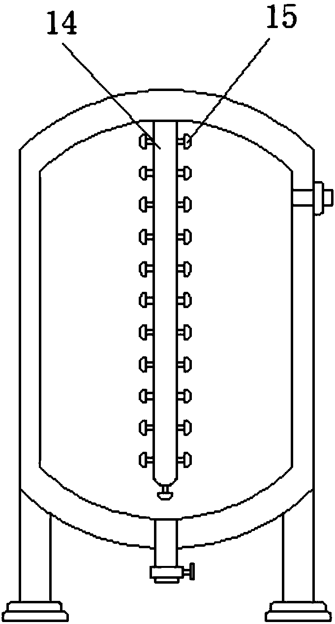 Petrochemical liquid storage device fast to clean