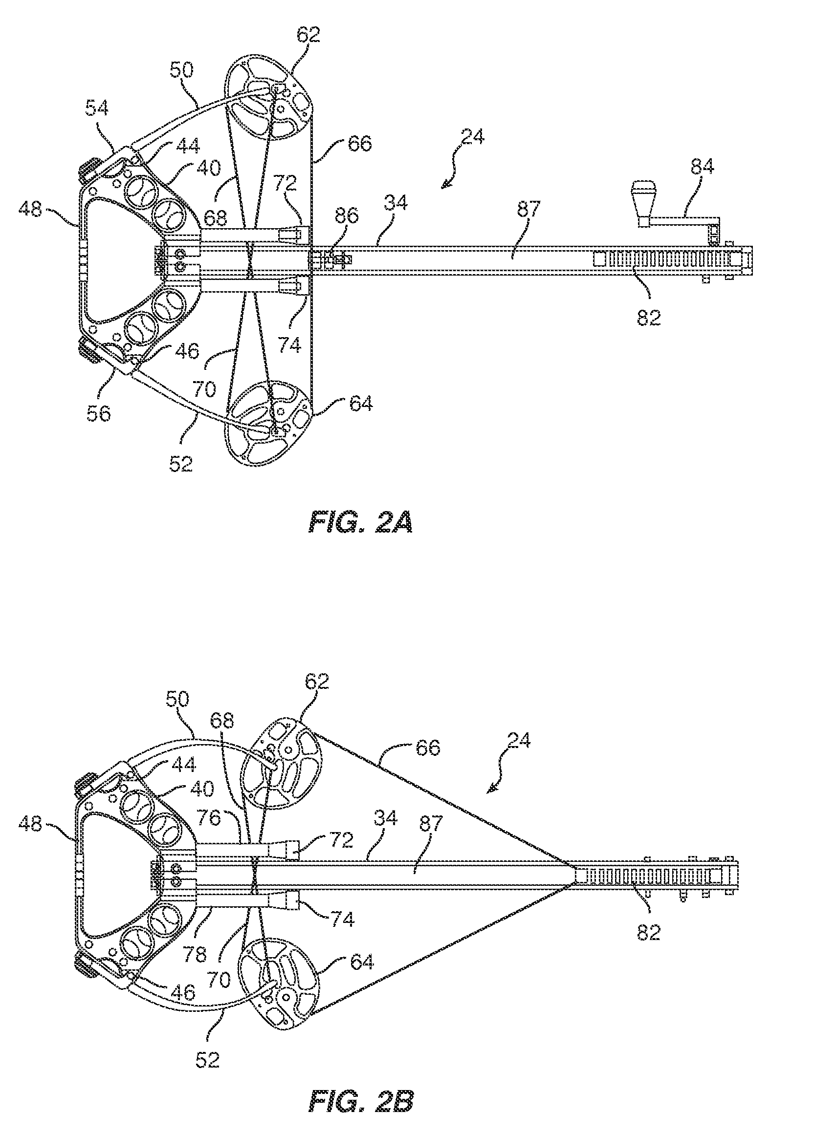 Crossbow stock having lower floating rail