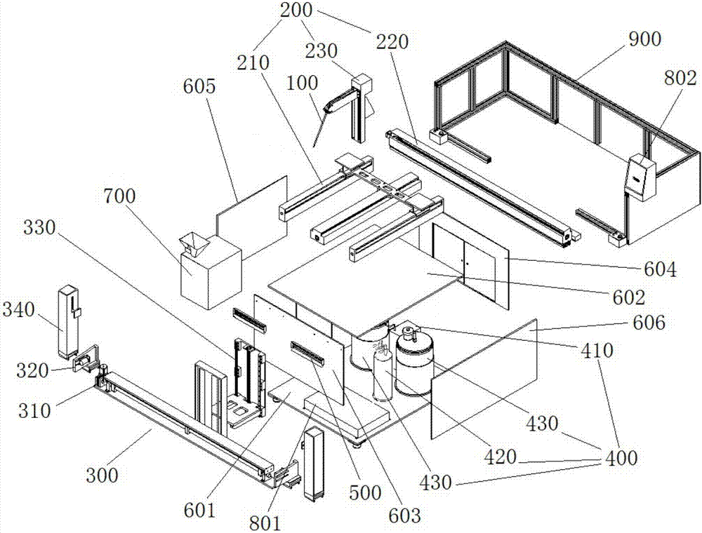 Gluing equipment for frame filter gluing