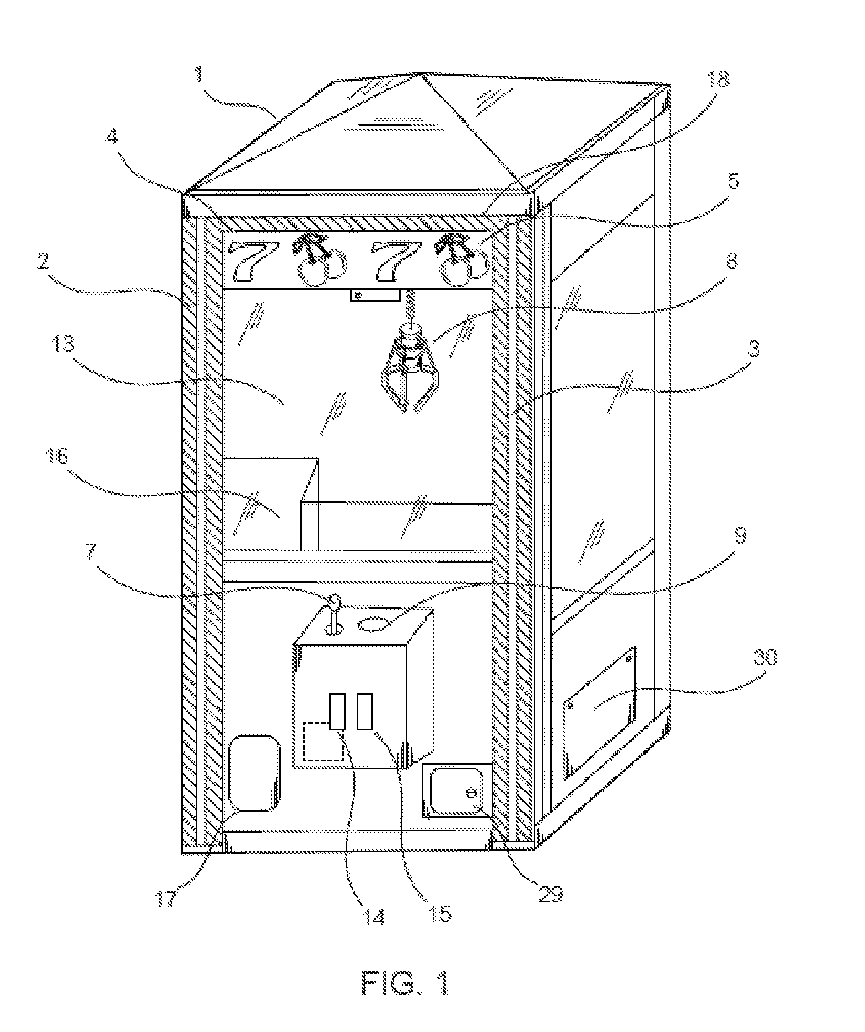 Amusement machine including a crane game in combination with a thermal printer