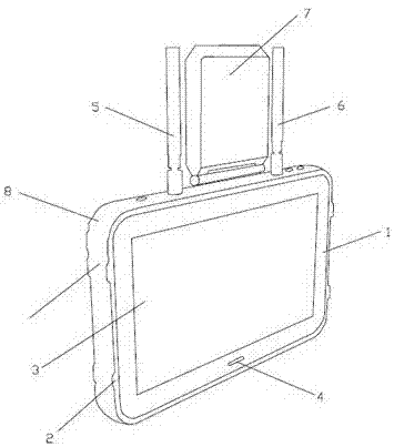 Hand-held ground station for unmanned aerial vehicle and surveying and mapping and positioning method thereof