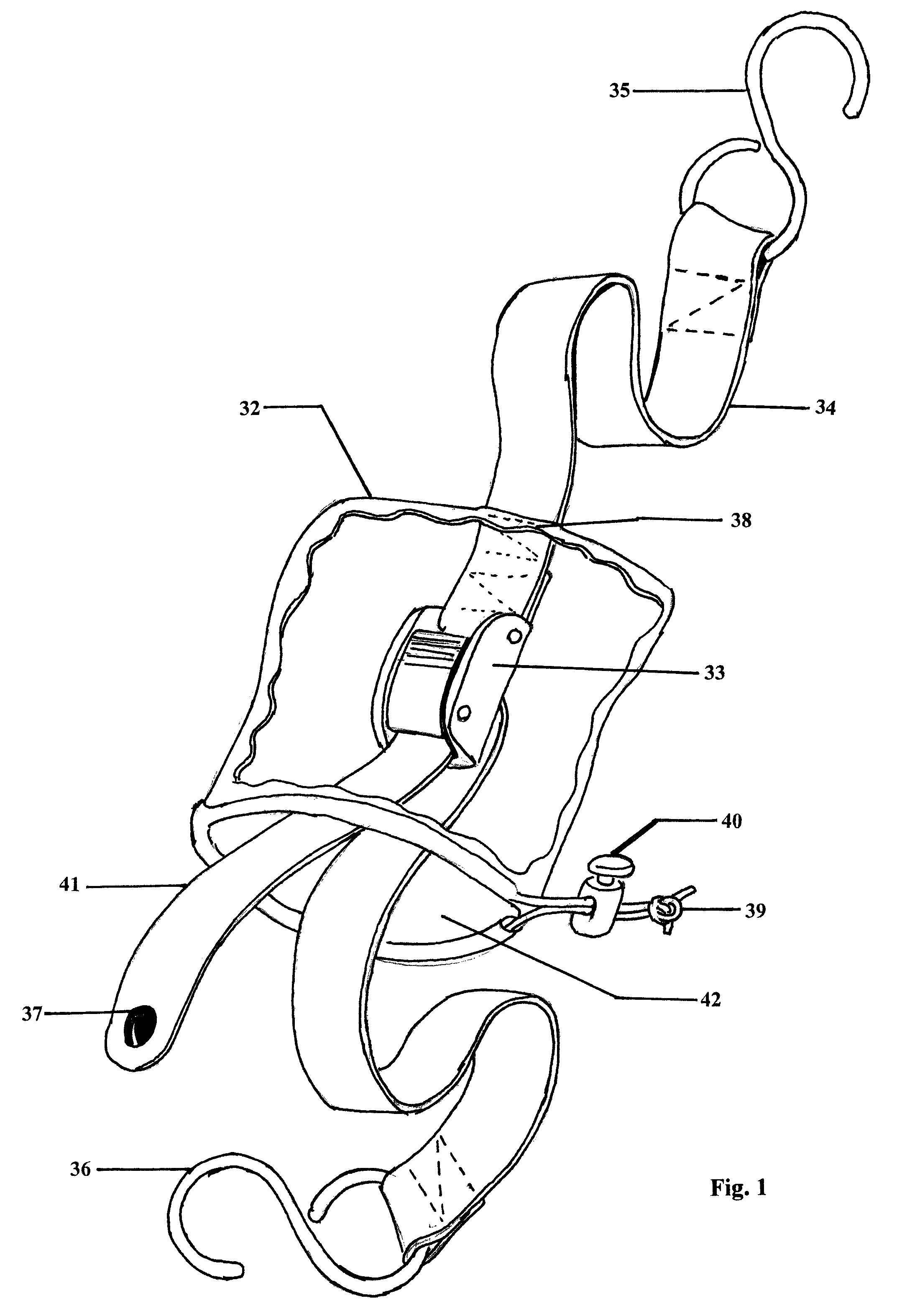 Tie-down strap device