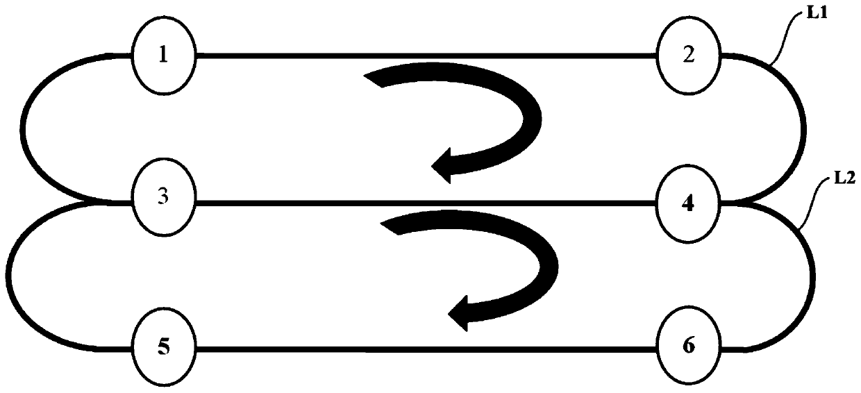 Path planning method of magnetic navigation AGV