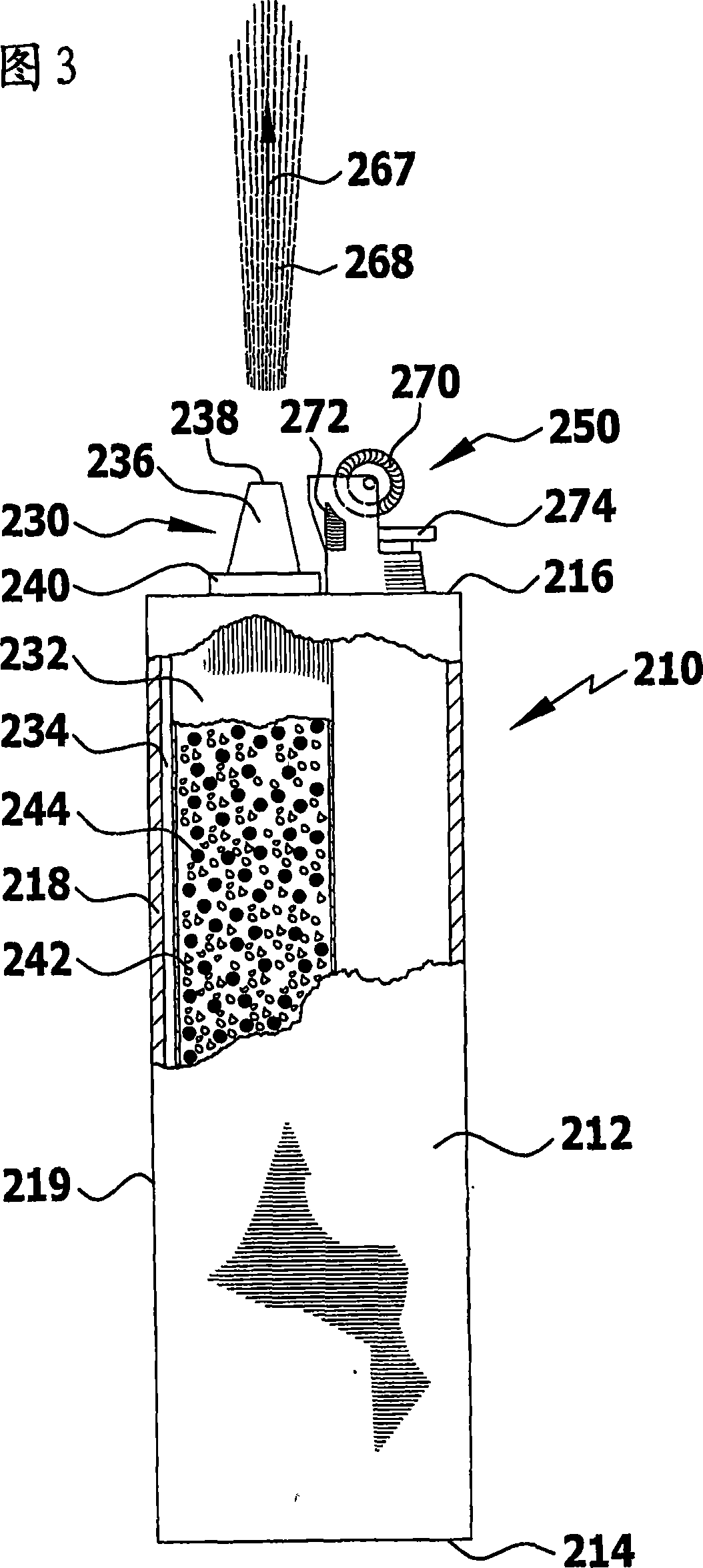 Device for generating alternating light effects