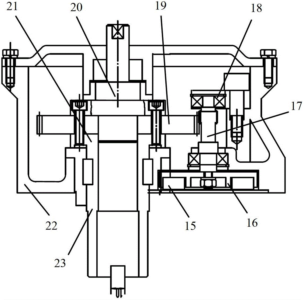 A tank washing machine with magnetic drive