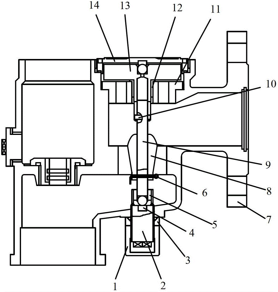 A tank washing machine with magnetic drive