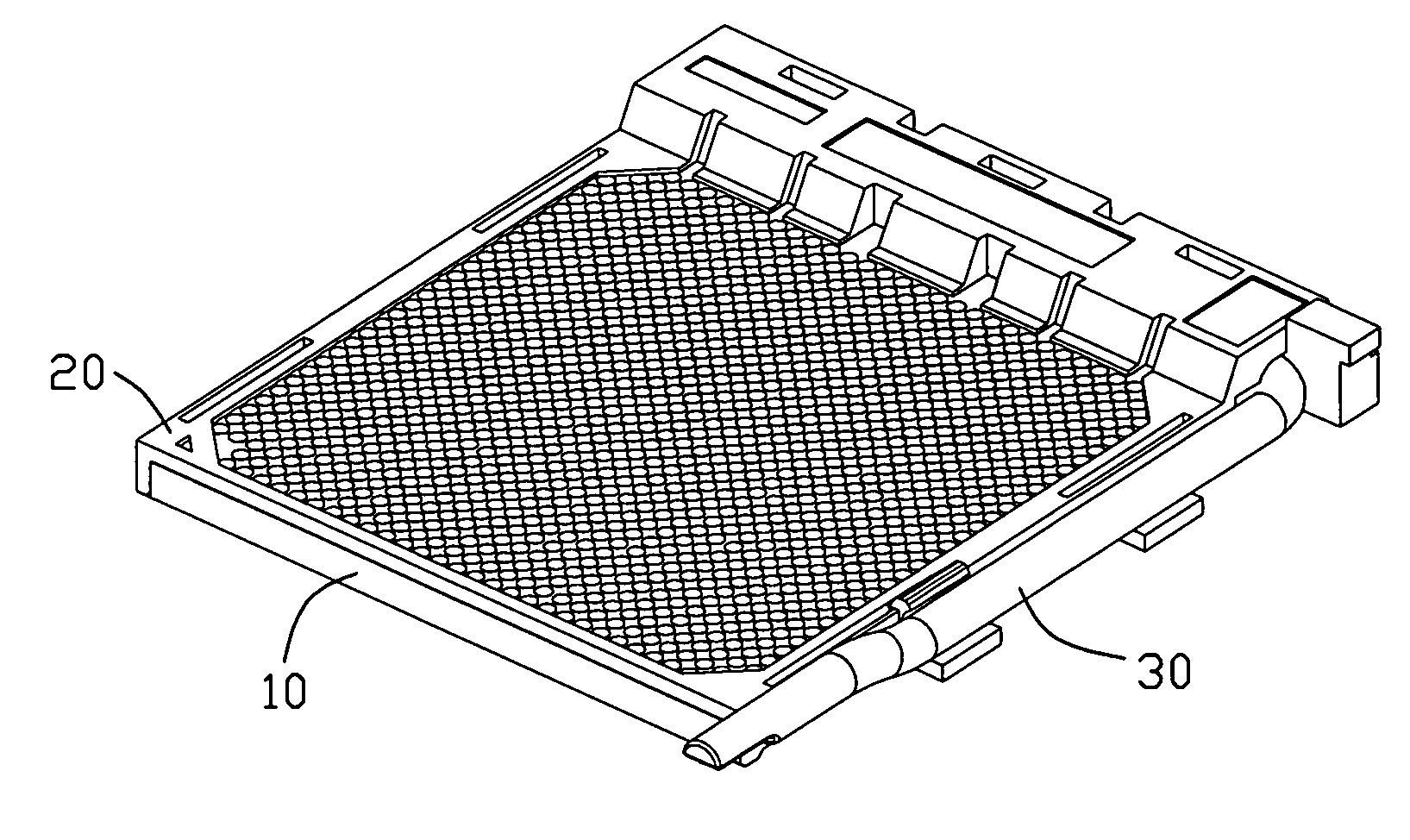 Socket connector having leading-and-positioning arrangement within a passageway and method for mating with the same