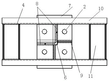 A kind of tilt adjustment device of transmission tower in coal mining area