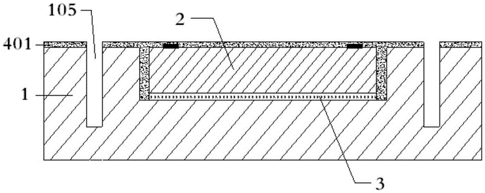 Fan-out type 3D packaging structure embedded in silicon substrate