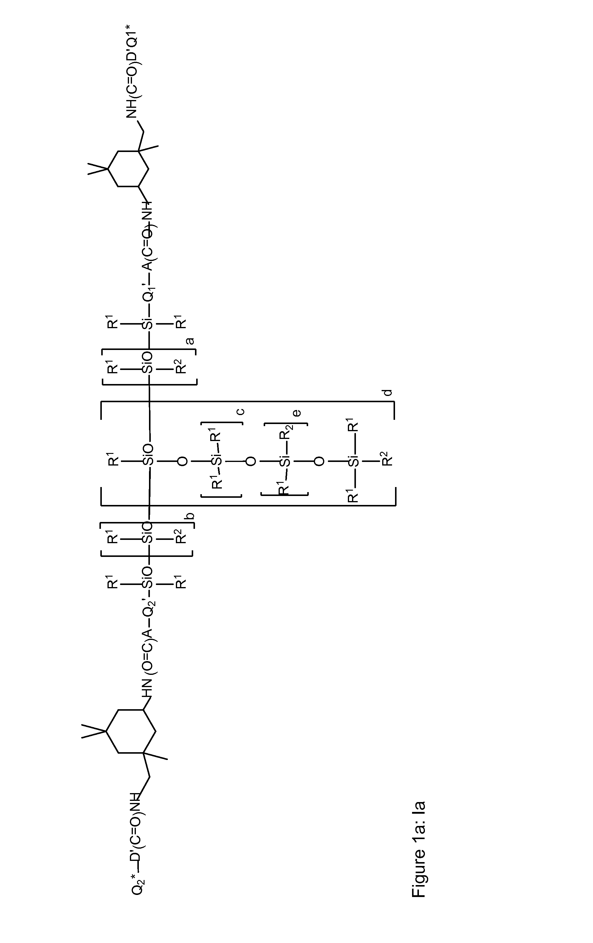 Siloxane polymers with a central polysiloxane polymer block with organofunctional radicals each having at least two bivalent groups selected from urea and/or carbamate groups and at least one UV/vis chromophore as radical