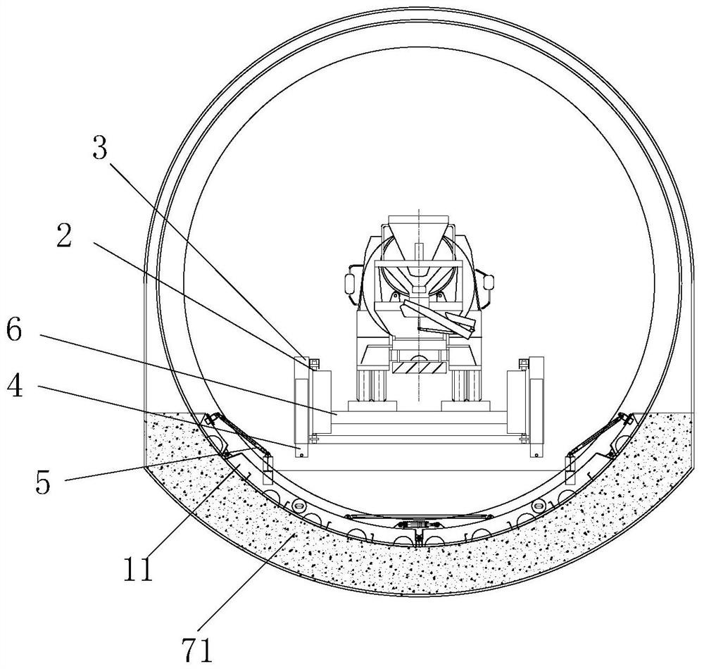 Tunnel double-layer inverted arch construction formwork, trestle and construction method