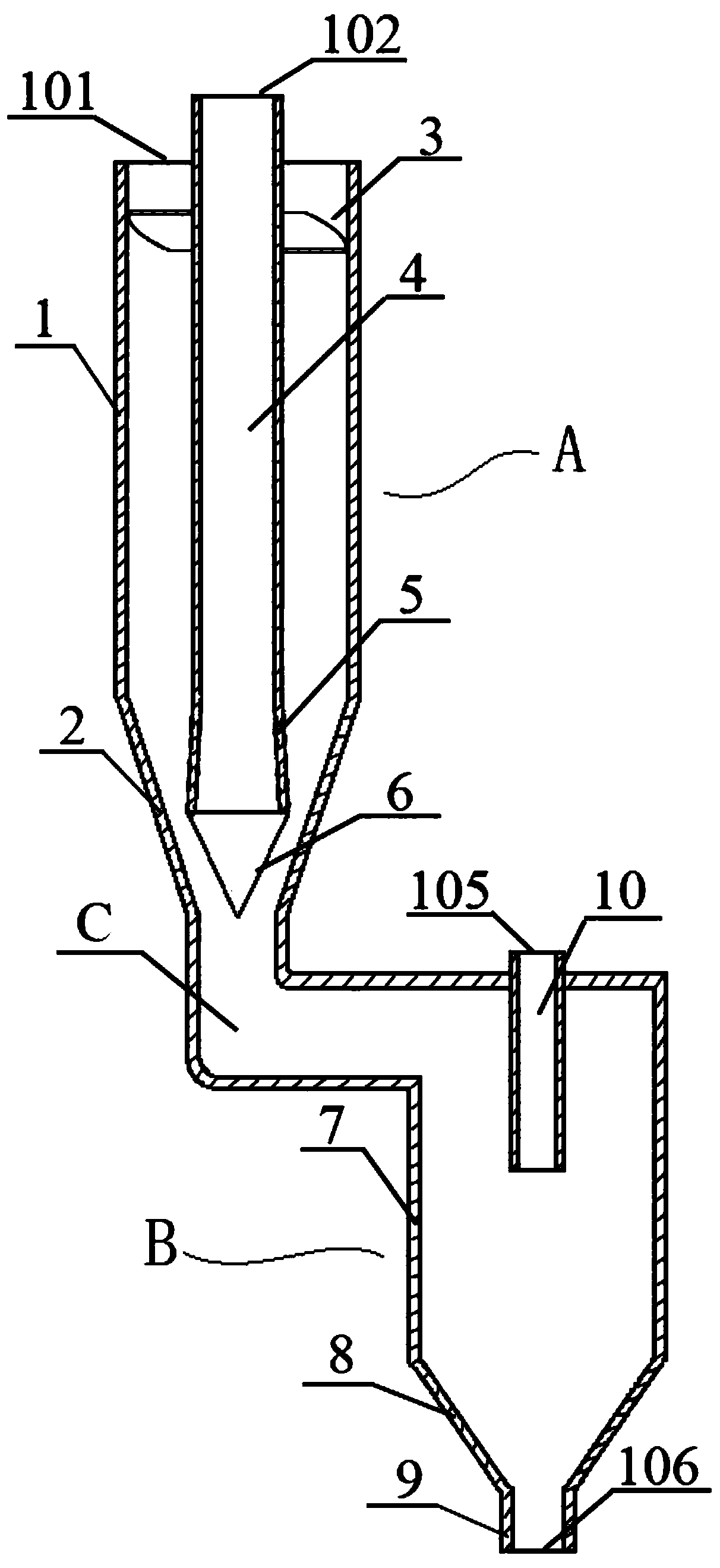 Guide blade type high-pressure cyclone separator