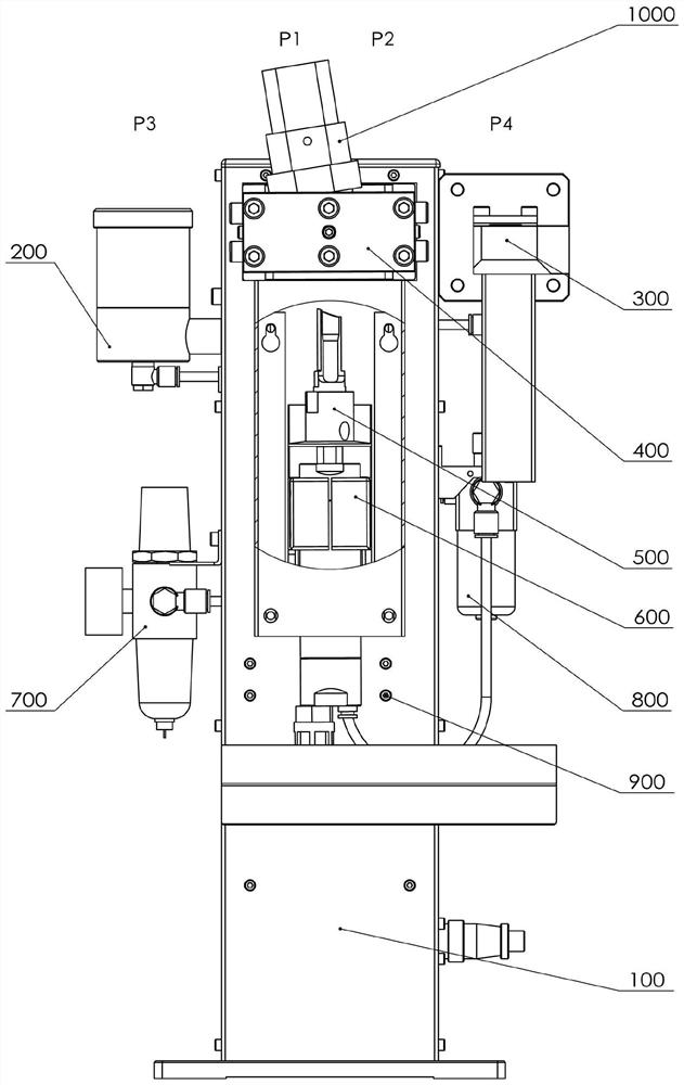 Robot double-wire welding gun cleaning station