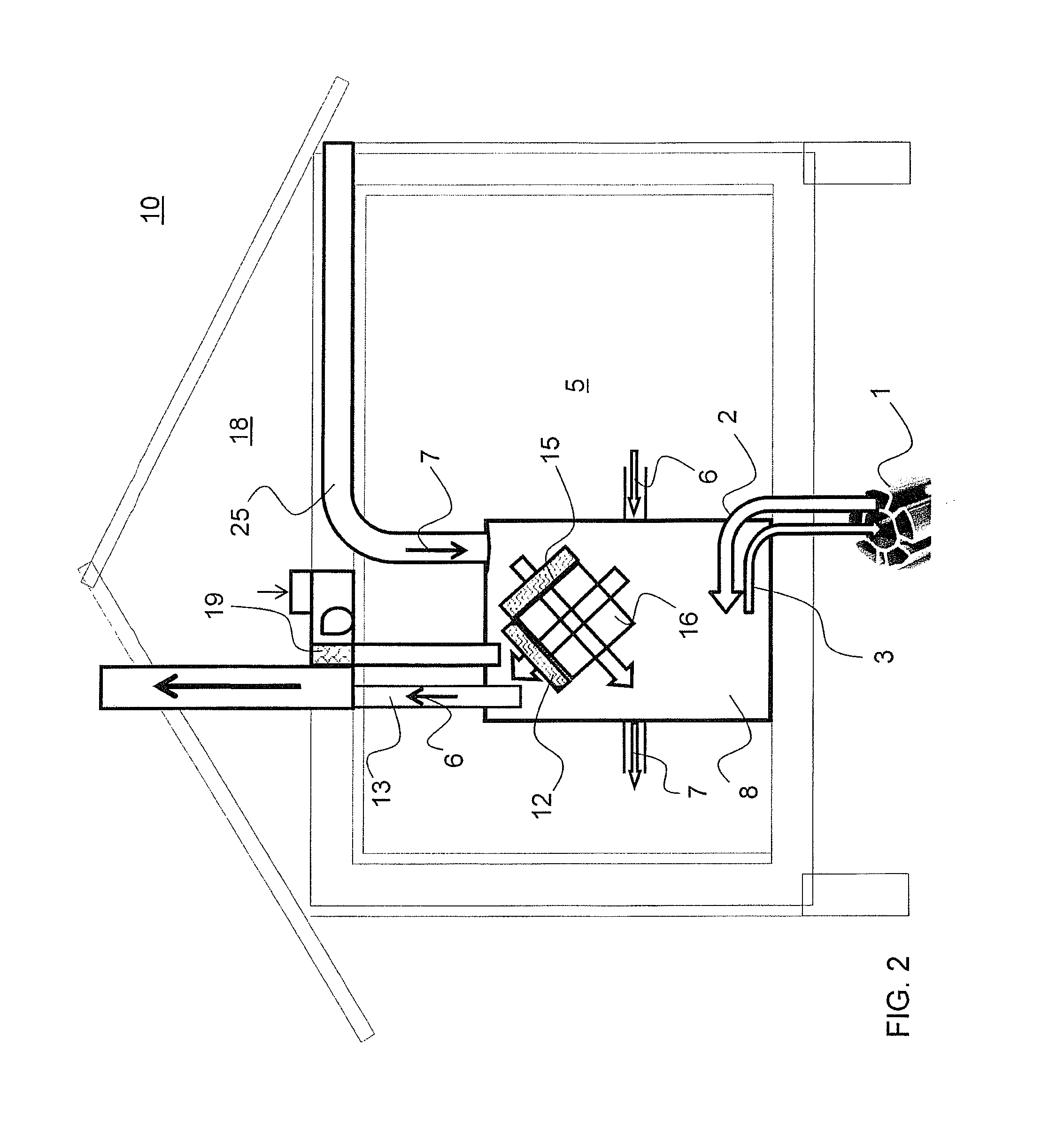 Method and arrangement for using low-energy source for controlling air temperature in room space